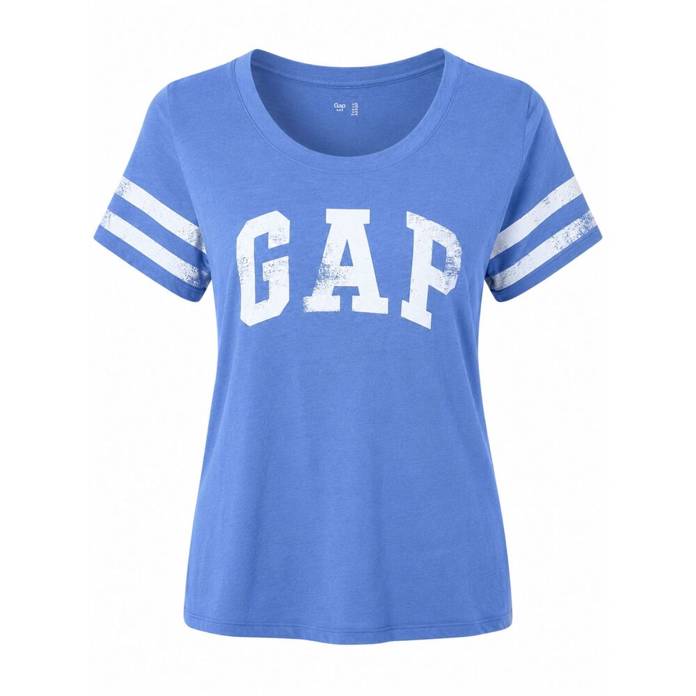 Gap Blue Logo Graphic Tee Short Sleeve Casual T Shirt Women's XL - Picture 4 of 4